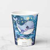 キュートカラフルマジカルクジラ誕生日 紙コップ (正面)