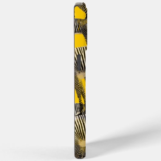 キュートカラフルマスタード黄葉のシマウマ Case-Mate iPhoneケース (裏面 / 右)