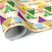 キュートカラフルメリークリスマススクリプトタイポグラフィ ラッピングペーパー (ロールコーナー)