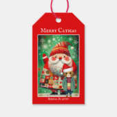 キュートカラフルメリークリスマス ギフトタグ (正面)