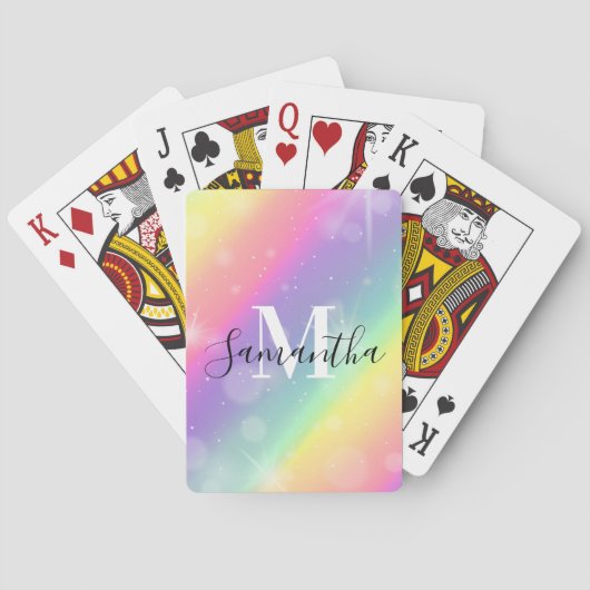 キュートカラフルモノグラム トランプ (裏面)