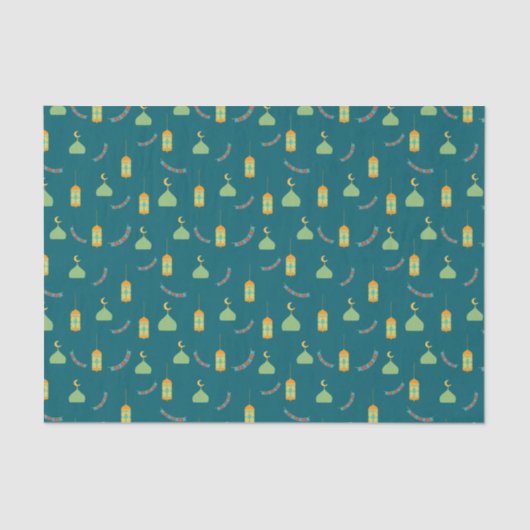 キュートカラフルラマダンイードムバラクイード抱き枕 薄葉紙 (正面)