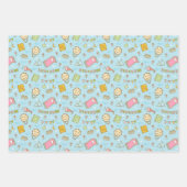 キュートカラフルラマダンEidムバラクおもしろいEid ラッピングペーパーシート (正面2)