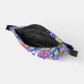 キュートカラフルレインボーウォーターカラースターズモノグラム ファニーパック (見開き)