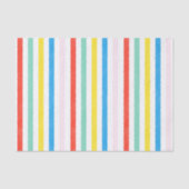 キュートカラフルレインボーストライプの誕生日プレゼント 薄葉紙 (正面)