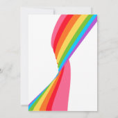 キュートカラフルレインボーユニコーン誕生日 招待状 (裏面)