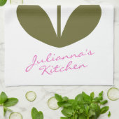 キュートカラフルレトロスカンジナビア花カスタム キッチンタオル (折り畳み)