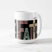 キュートカラフル信仰聖句タイポグラフィ引用文 コーヒーマグカップ (正面右)
