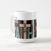 キュートカラフル信仰聖句タイポグラフィ引用文 コーヒーマグカップ (正面左)