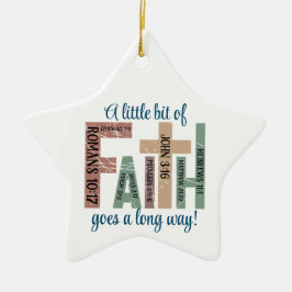 キュートカラフル信仰聖句タイポグラフィ引用文 セラミックオーナメント