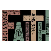 キュートカラフル信仰聖句タイポグラフィ引用文 ポスター (正面)