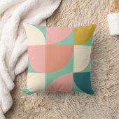キュートカラフル幾何形状パターンティール（緑がかった色） クッション (ブランケット)
