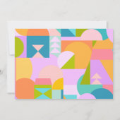 キュートカラフル幾何縁どベビーシャワーカスタム サンキューカード (裏面)