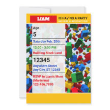 キュートカラフル建物ブリック誕生日