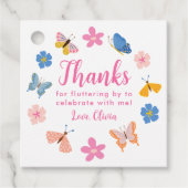 キュートカラフル蝶誕生日ありがとう フェイバータグ (正面)