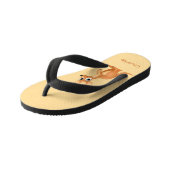 キュートカンガルー名前をカスタムするビーチサンダル キッズビーチサンダル (アングル)