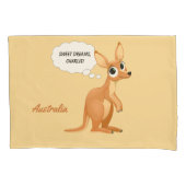 キュートカンガロカスタム文字枕カバー 枕カバー (正面)