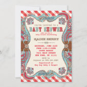 キュートカントリーウェスタンベビーシャワー招待状 招待状 (正面)