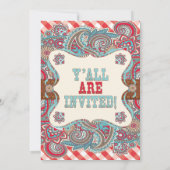 キュートカントリーウェスタンベビーシャワー招待状 招待状 (裏面)