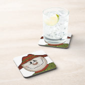 キュートカントリーカカクレロウフォークアート コースター (右側)