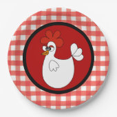 キュートカントリーチキンバーンパーティー ペーパープレート (正面)