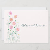 キュートカントリーデイジーリハーサルディナー 招待状 (裏面)