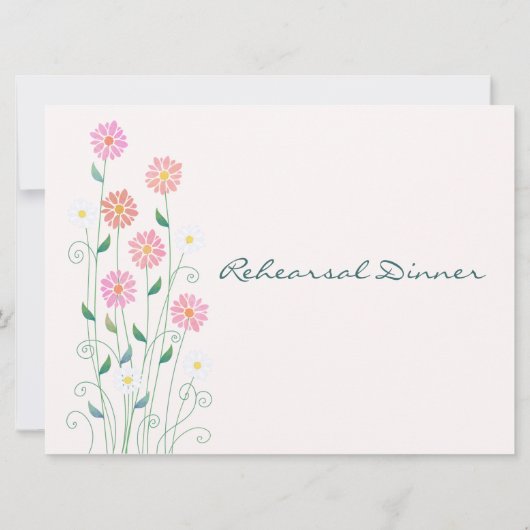 キュートカントリーデイジーリハーサルディナー 招待状 (裏面)