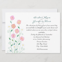 キュートカントリーデイジーリハーサルディナー 招待状