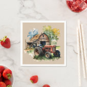 キュートカントリーバーンドトラクターパーティー スタンダードカクテルナプキン (インサイチュ)