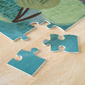 キュートカントリービレッジイラストレーションウォーターカラーアート ジグソーパズル (側面)