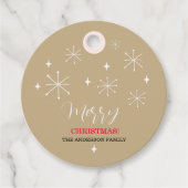 キュートカントリービレッジスノーフレークスクリスマス フェイバータグ (正面)