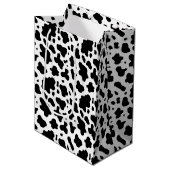 キュートカントリーファームカウズプリント ミディアムペーパーバッグ (正面アングル)