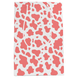 キュートカントリーファームカウズプリント ミディアムペーパーバッグ