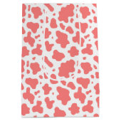 キュートカントリーファームカウズプリント ミディアムペーパーバッグ (裏面)