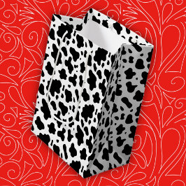 キュートカントリーファームカウズプリント ミディアムペーパーバッグ