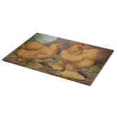 キュートカントリーファームハウスの鶏の鶏のヴィンテージ カッティングボード (角)