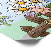 キュートカントリーフォークアート写真 ポスター (角)