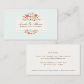 キュートカントリーフラワーズヴィンテージフローラブティック 名刺 (正面/裏面)