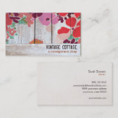 キュートカントリーフローラウッドアートデリートブティック 名刺 (正面/裏面)