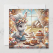 キュートカントリーベイカーバニーパステルイースター シーズンカード (正面)
