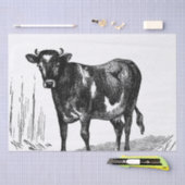 キュートカントリーヴィンテージカウファームパーティー 薄葉紙 (クラフト)