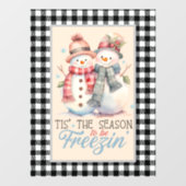 キュートカントリー雪だるまホリデイ ウィンドウサイン (シート)