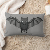 キュートカートゥーンこうもりハロウィーンイラストレーション ランバークッション (ブランケット)