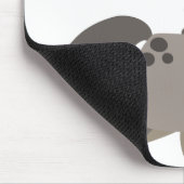 キュートカートゥーングレーポニーマウスパッド マウスパッド (コーナー)