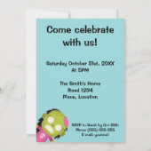 キュートカートゥーンゾンビガールハローウィンパーティ 招待状 (裏面)