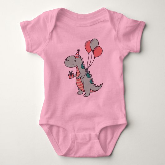 キュートカートゥーンディオナーズ誕生日デザイン ベビーボディスーツ (正面)