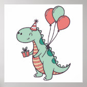 キュートカートゥーンディオナーズ誕生日デザイン ポスター (正面)