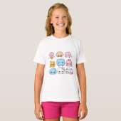 キュートカートゥーンドードルデザイン Tシャツ (正面フル)