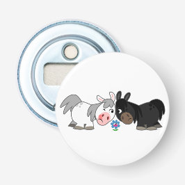 キュートカートゥーンポニースタンドフボタン型栓抜き 栓抜き