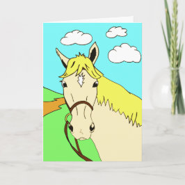 キュートカートゥーンポニー誕生日 カード